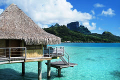 Bora Bora bungalow resort on the beach wallpaper - Beach Wallpapers