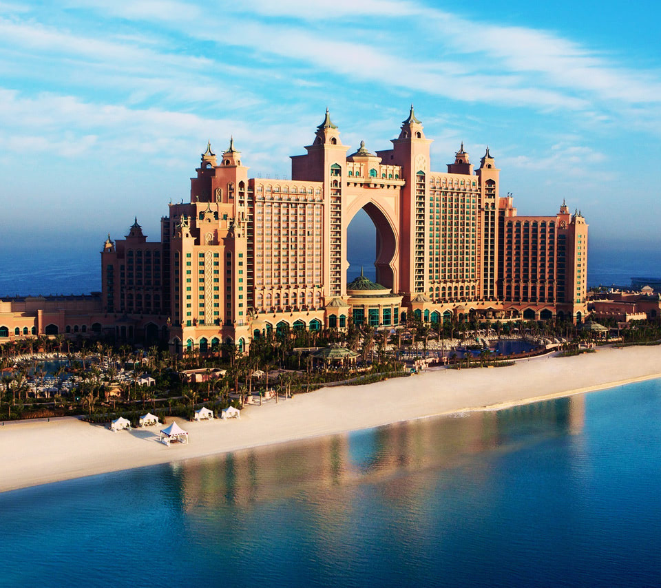 The wallpaper of Atlantis, majestic Dubai hotel situated on Palm ...