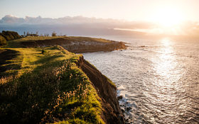 A beautiful sunset at Hana Beach, Hawaii