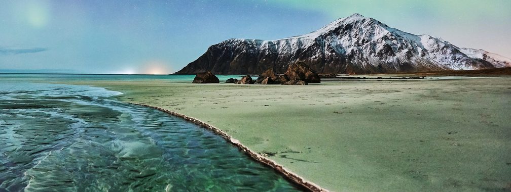 A long and cold night on Lofoten islands, Norway