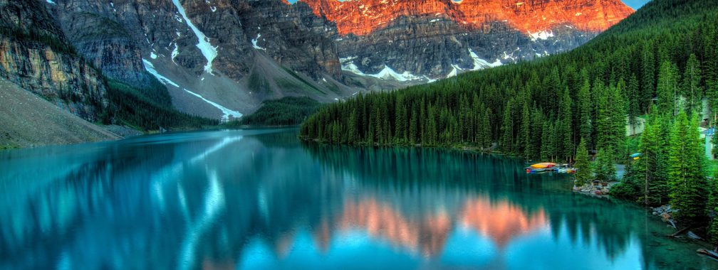 A magical place with a lake and mountain in Field, Canada