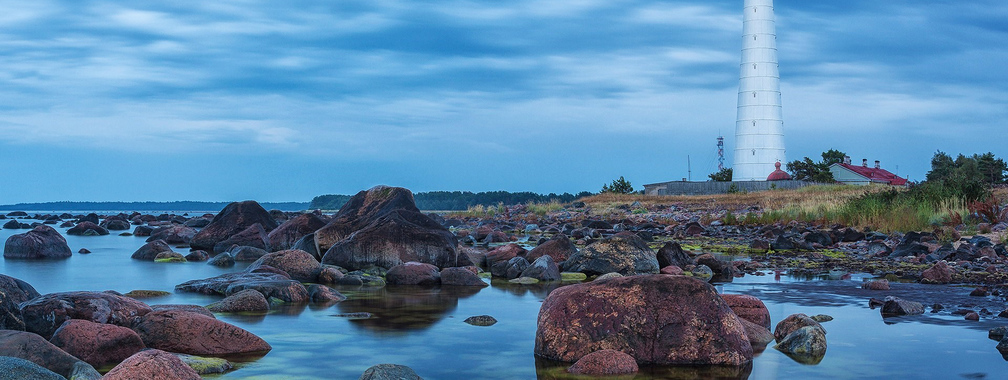 Amazing lighthouse on the beach of Hiiumaa island, Hiiu County, Estonia