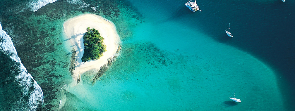 Awesome lonely island beach background