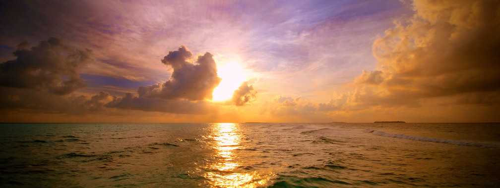 Beach Background Of Maldivian Sunset