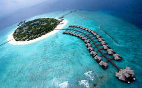 Beach Background The Beach Houses On Maldives