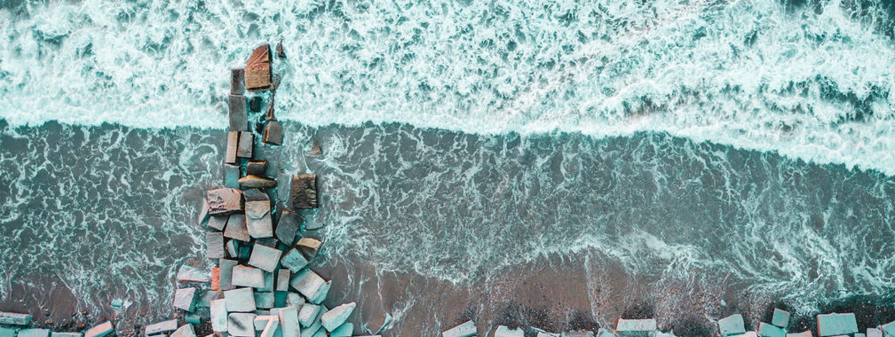 Beautiful waves of North Hampton Beach in Hampton, United States