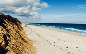 Cape Cod beach in the autumn