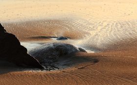 Close up surface of sand on the beach in the Hampton Beach