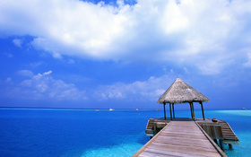 Fascinating view over the beach in Cancún, Mexico wallpaper