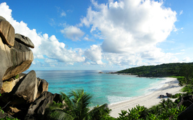 Grand Anse spectacular beach background