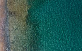 Green waters of a beach in Leros, Greece