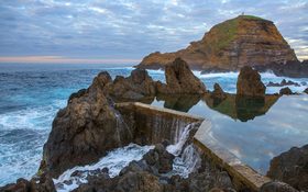 Madeira Island beach wallpaper – dramatic coast of Portugal
