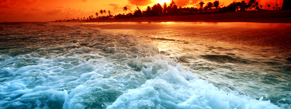 Magical ocean sunset wallpaper