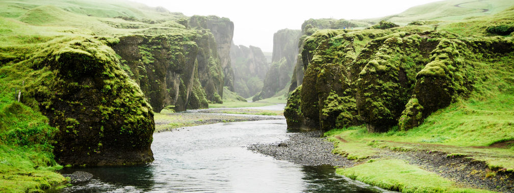 Magical river fog in Fjadrargljufur, Iceland