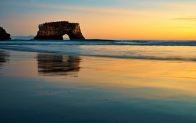 Magical sunset at Natural Bridges in Santa Cruz California