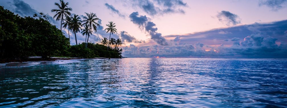 Magnificent sunrise in Sainte-Anne, Guadeloupe