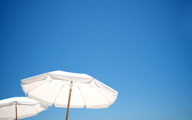 Miami beach umbrellas beach background