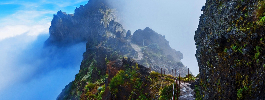 Mountain trail in Madeira, Portugal