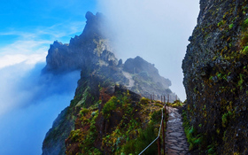 Mountain trail in Madeira, Portugal