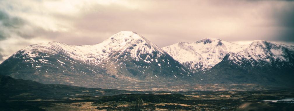 Preserved nature and beautiful wildlife in Loch Ossian and Rannoch Moor, Scotland