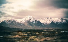 Preserved nature and beautiful wildlife in Loch Ossian and Rannoch Moor, Scotland