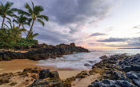 Secret beach at Maui, Hawaii, USA