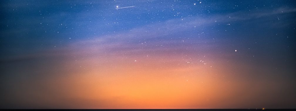 Stars above the dark Baltic Sea