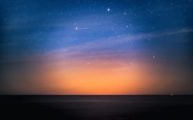 Stars above the dark Baltic Sea