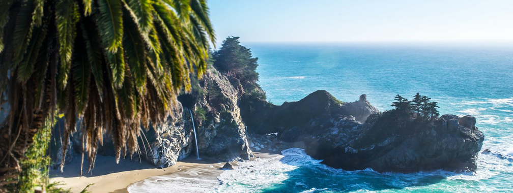 Stunning McWay Falls on the coast of Big Sur in central California