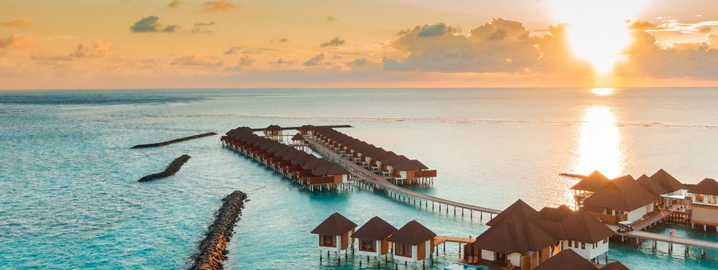 Stunning over-water bungalows in the Maldives