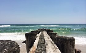 Summertime on the beach in the Outer Banks, North Carolina