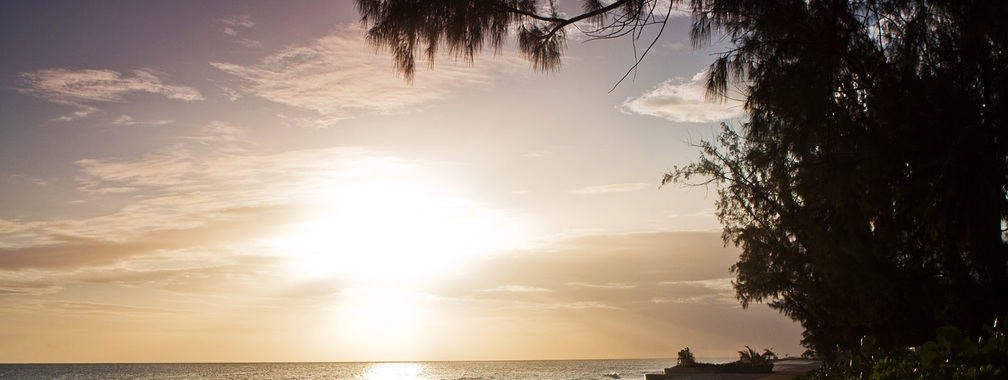 Sunrise at the Barbados Boardwalk wallpaper