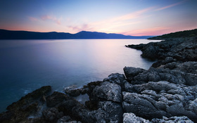 Sunrise on the Adriatic Sea in Premantura, Croatia