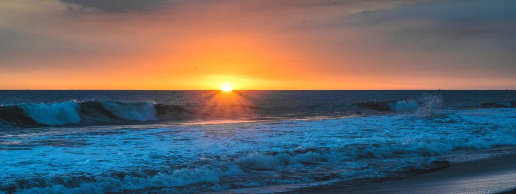 Sunset in the pacific coast of Monterrico, Guatemala