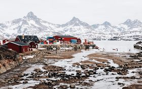 Tasiilaq harbour in East Greenland