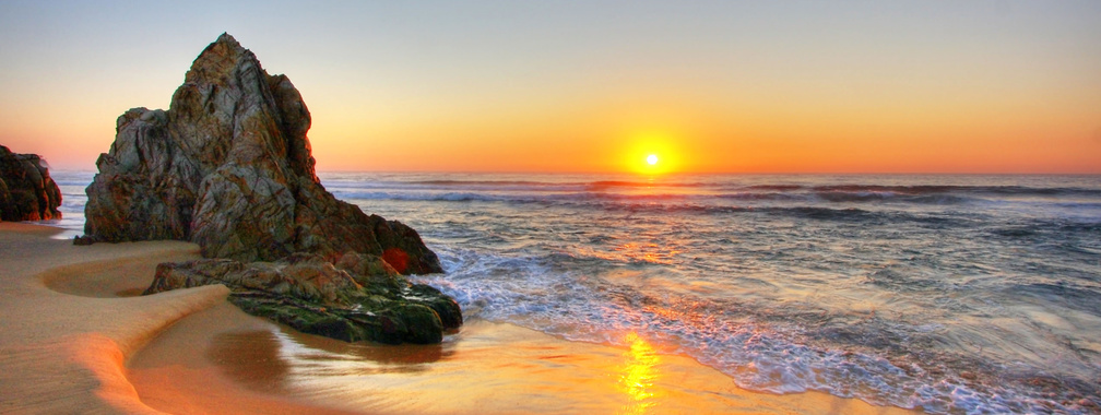 The inspiring view of sunrise on Tathra Beach, Australia