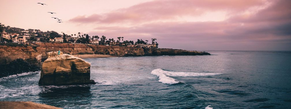 The perfect sunset at Sunset Cliffs, San Diego, United States