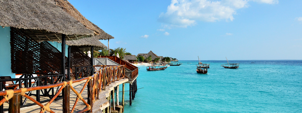 The wallpaper of Amaan Bungalows in the Zanzibar island