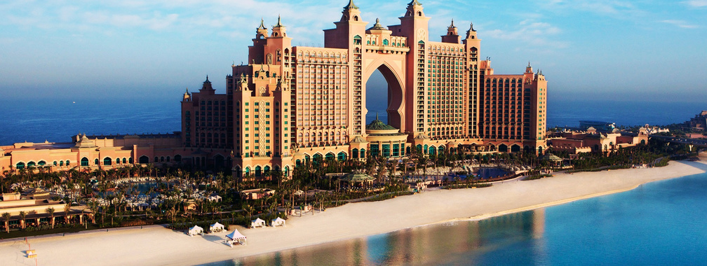 The wallpaper of Atlantis, majestic Dubai hotel situated on Palm Jumeirah