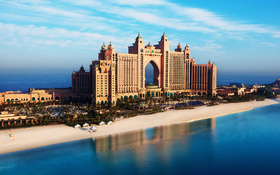 The wallpaper of Atlantis, majestic Dubai hotel situated on Palm Jumeirah