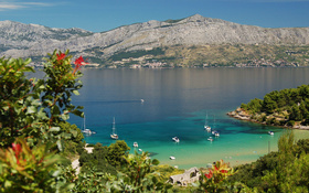 The wallpaper of beautiful Lovrečina beach in Croatia