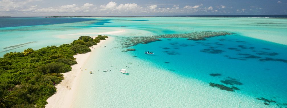 View from the sky on Kudahuvadhoo, Central Province, Maldives